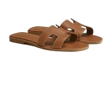 Hermes slides brown